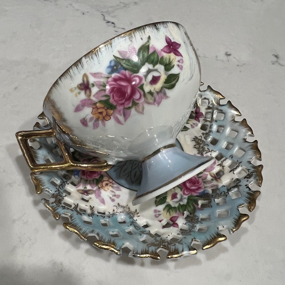 Vintage Shafford Japan Vintage Teacup and
Saucer